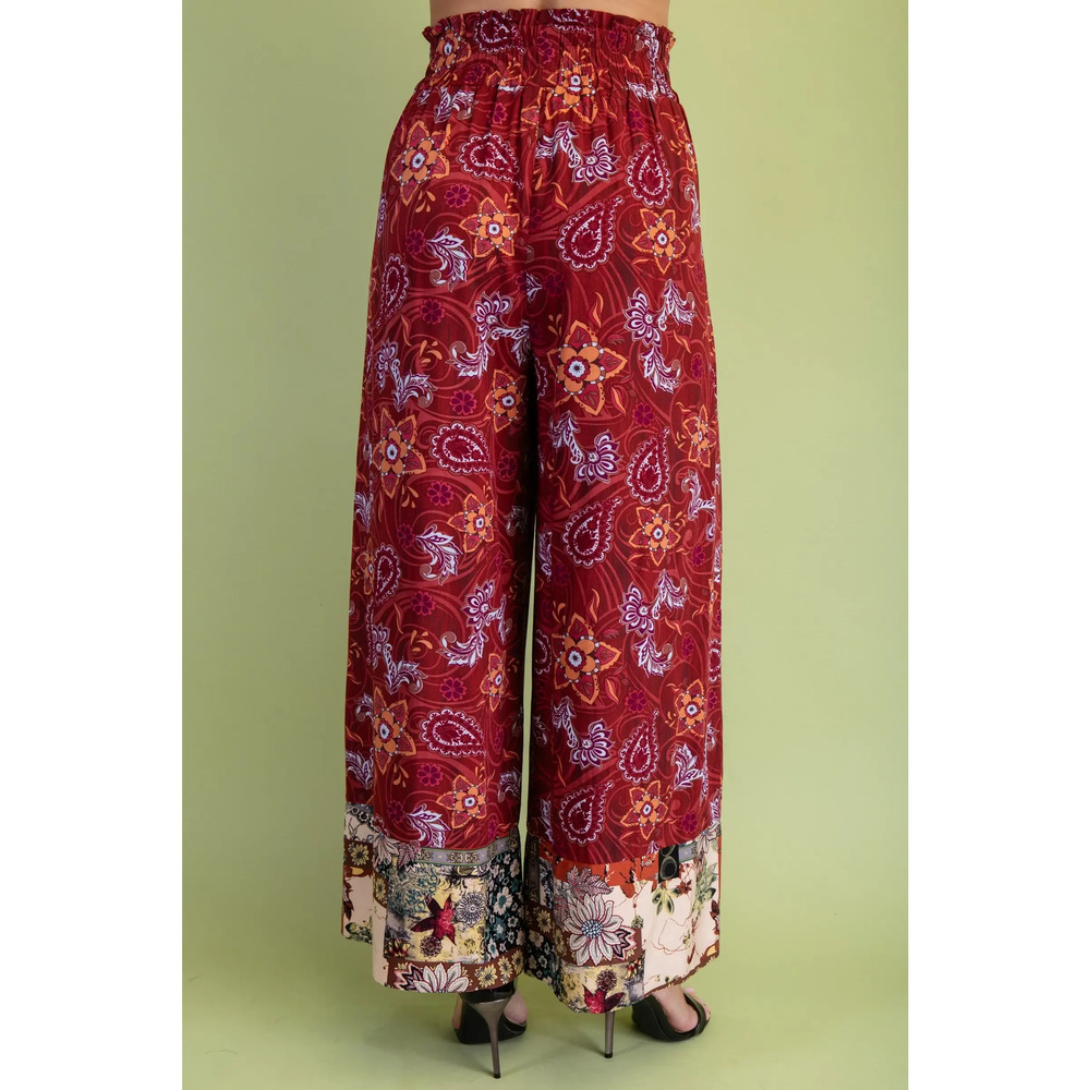 TE1500 MRSLA Gigio Mixed Print Wide Leg Pants Various Sizes - Picture 4 of 4